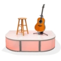 ProX Lumo Stage 4'x6' Rounded Front Corner Acrylic Stage w/Optional Lights